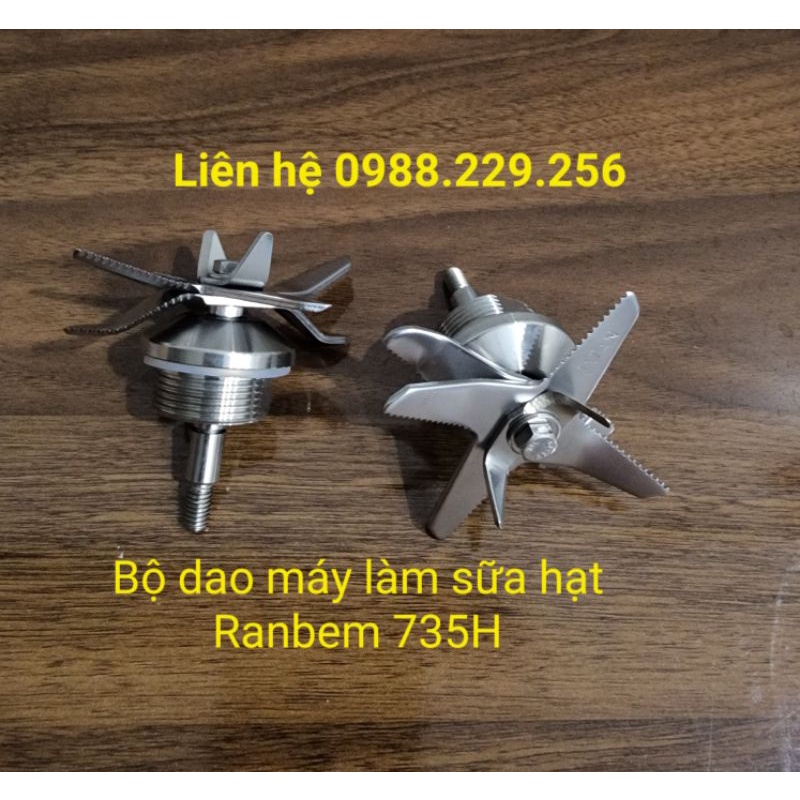 Phụ kiện máy làm sữa hạt Ranbem: bộ dao, gioăng, trục nấm, đai đỡ, cối thủy tinh máy làm sữa hạt Rambem 769S 735H