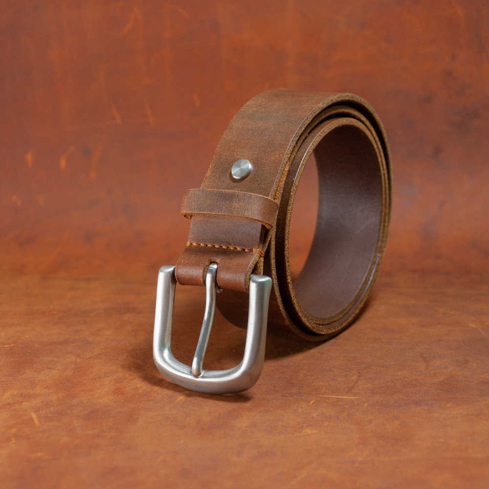 Dây lưng da bò 1 lớp cao cấp Handmade, size 3.8cm