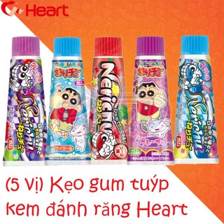 Chia sẻ: Đã thích (102) (5 vị) Kẹo gum tuýp kem đánh răng Heart 50gr