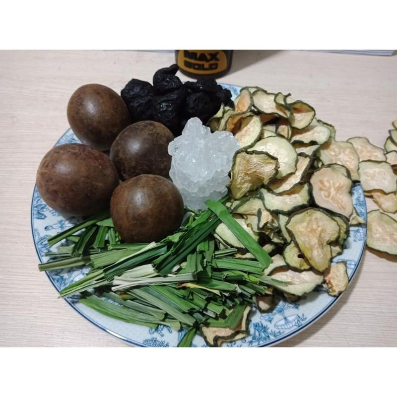 ( ảnh thật ) sỉ trà bí đao thanh mát giải nhiệt nhanh nấu 6 7 lít nước tặng kèm hạt chia + râu bắp