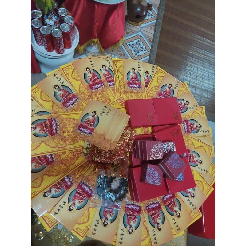 LÁ BỒ ĐỀ IN PHẬT DÁT VÀNG