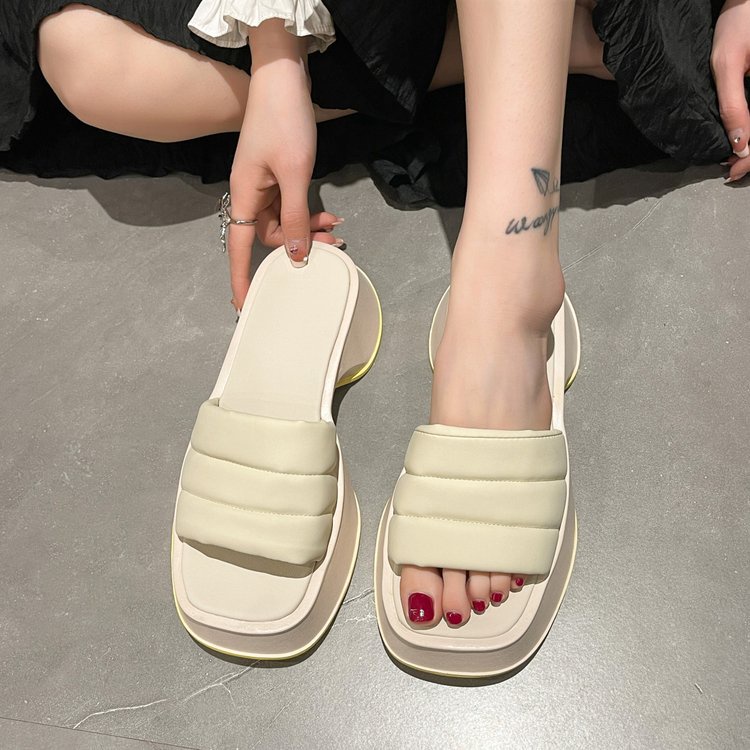 JINxCHOY Dép quai ngang JINXCHOY đế dày thời trang hè phong cách mới