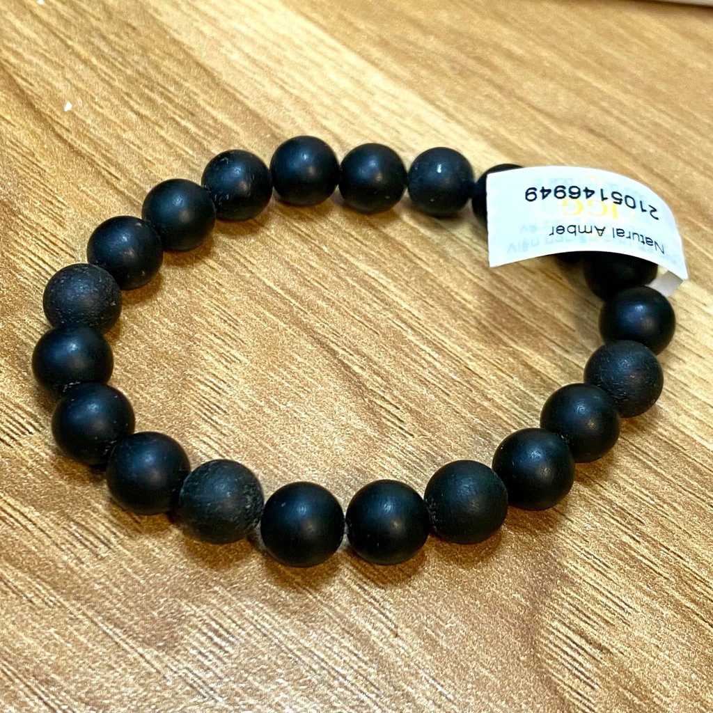 Vòng  hổ phách Nga màu đen