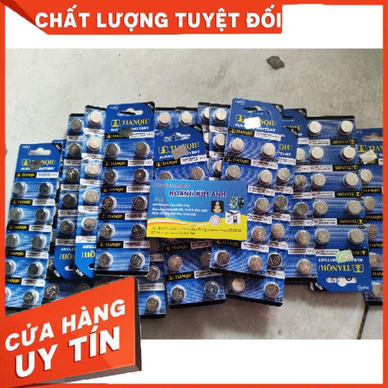 vỉ 10 viên pin cúc áo đủ loại,pin 1,5v,pin đồng hồ