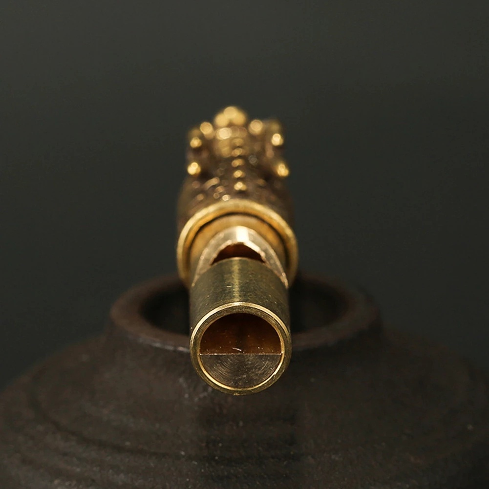 Còi Sinh Tồn Mini Bằng Đồng Thau Phong Cách Retro Thời Trang