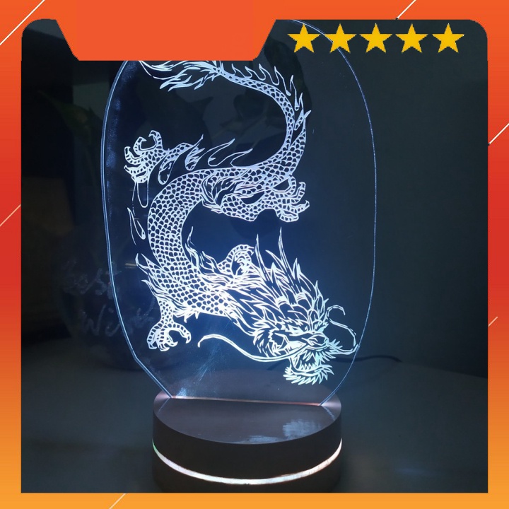 Dragon - Đèn Led 3D 16 Màu Có Kèm Điều Khiển Siêu Đẹp Độc Đáo❤️❤️