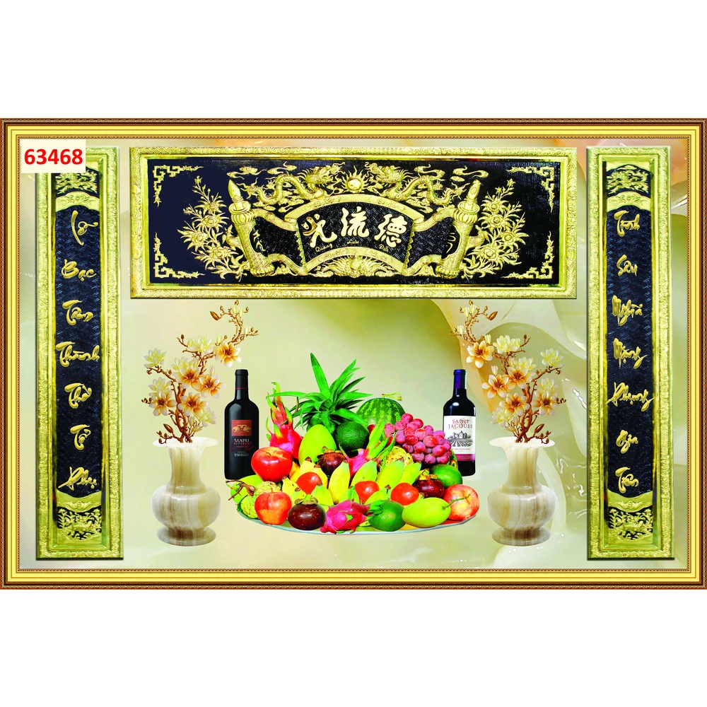 Tranh dán tường 3D Phòng Thờ Trang Nghiêm xé không rách, lau chùi thoải mái.