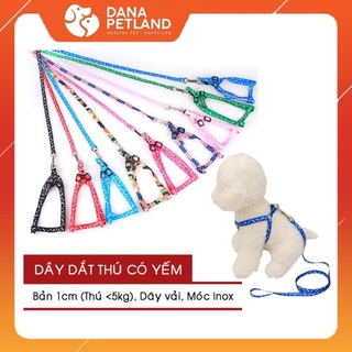 Dây dắt kèm yếm, vòng cổ mỏng cho chó mèo