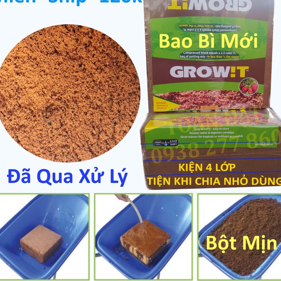 Mụn Dừa COCO Mix 4 Lớp, Mụn Xơ Dừa BEATS PEAT - Hàng xuất khẩu Châu âu, Mỹ, Canada - Giá thể trồng cây