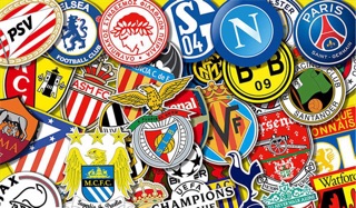 Sticker in hình logo đội bóng 30 cái ép lụa/ hình dán bóng đá