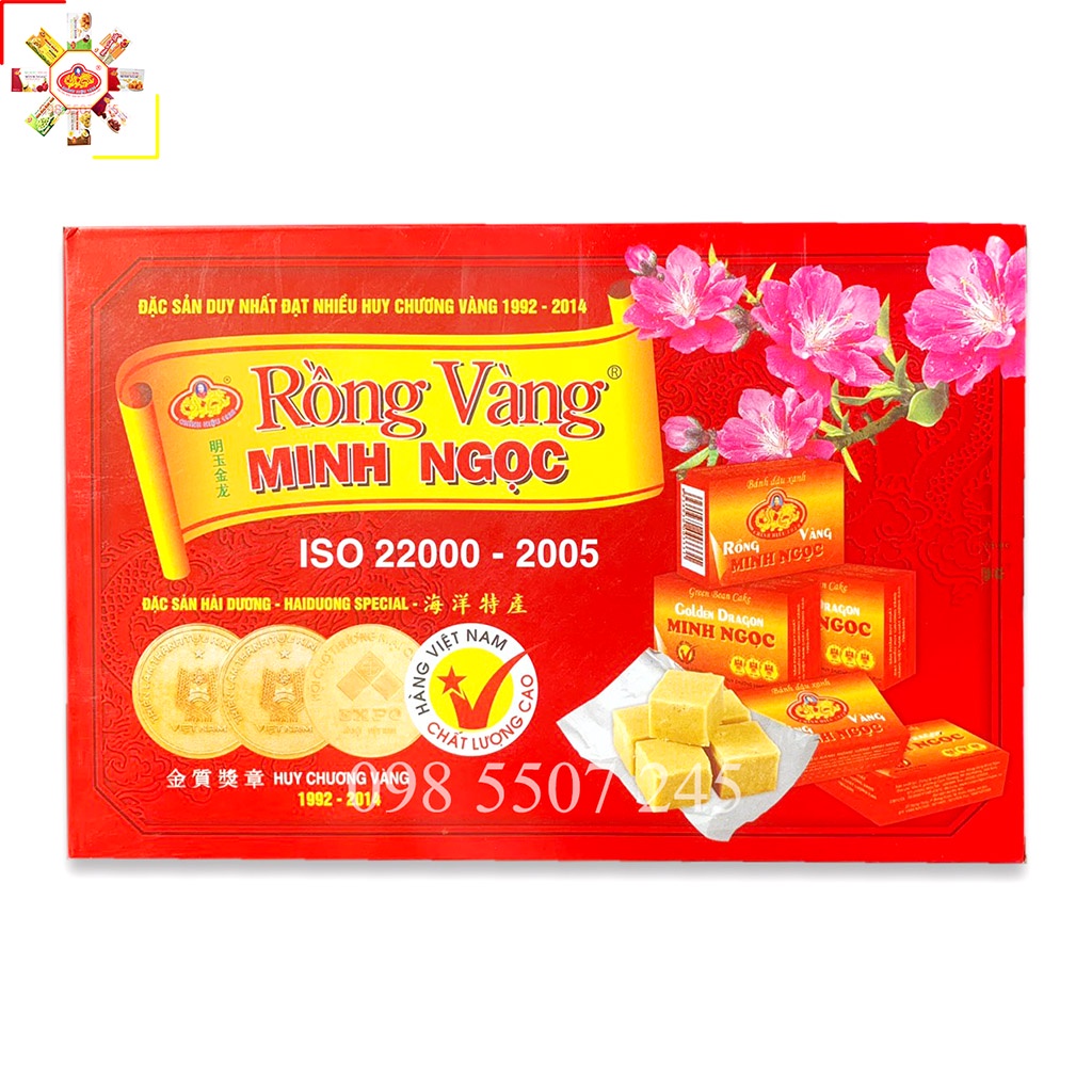 Bánh đậu xanh rồng vàng Minh Ngọc A2 310g - Đặc sản Hải Dương