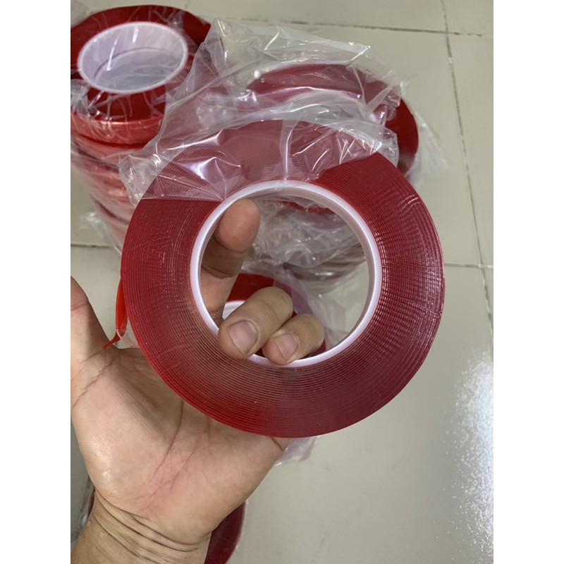 Keo 2 mặt trong suốt Rộng 6mm cuộn dài 10mét