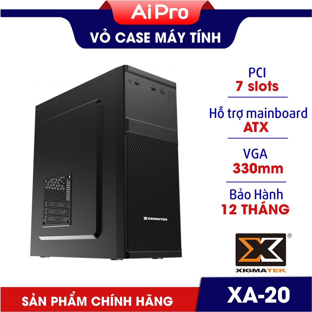 Vỏ máy tính( vỏ case) Xigmatek XA-20 (ATX) - Vỏ case văn phòng - Chính hãng