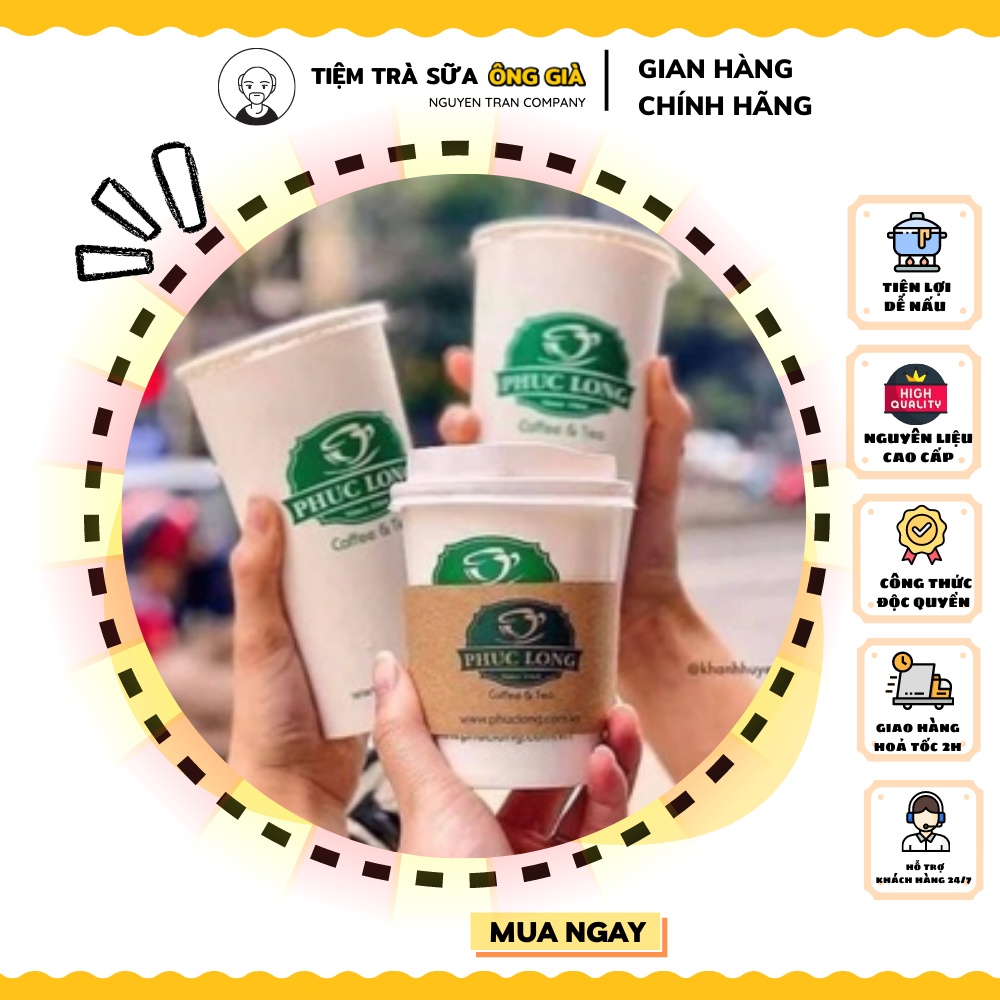 Set Nguyên Liệu Pha Trà Sữa Phúc Long Thượng Hạng TIỆM TRÀ SỮA ÔNG GIÀ