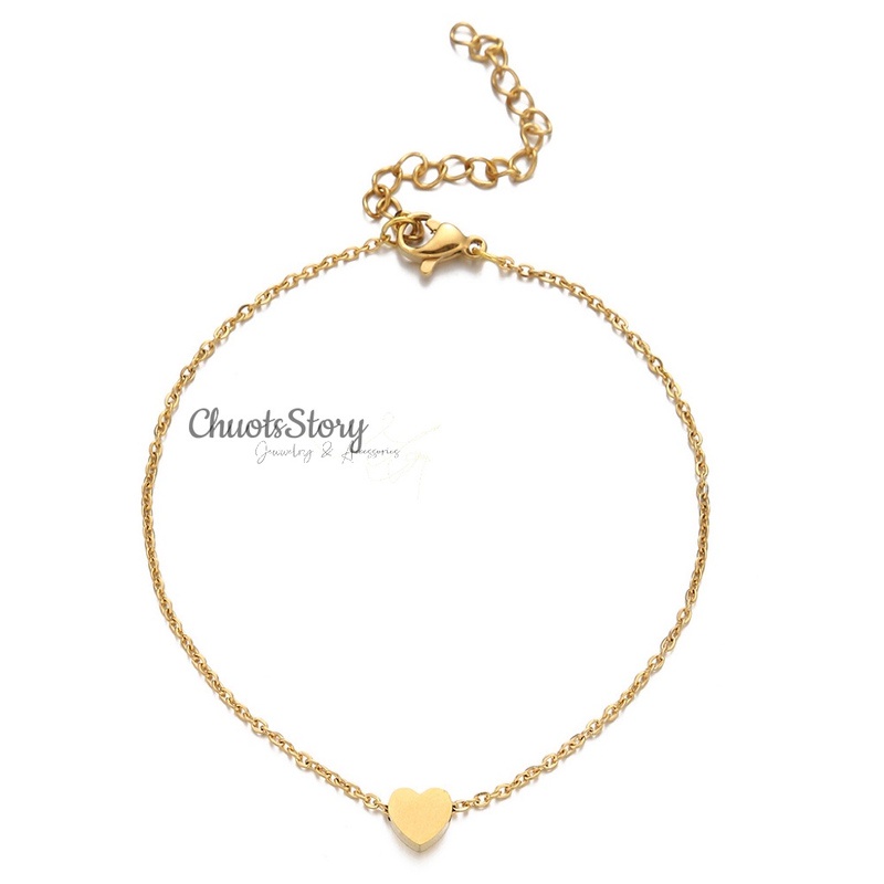 Vòng tay nam nữ hình trái tim, lắc tay unisex thời trang Hàn Quốc - VTU0008