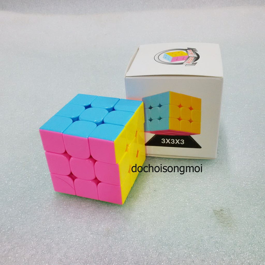 (Hàng Cao Cấp) Đồ chơi Rubik 3x3 Rèn Luyện Trí Não, Nhựa Đẹp, Cực Trơn