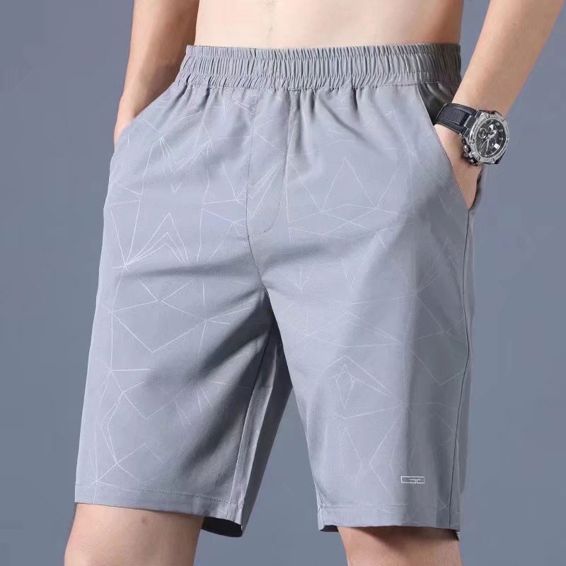 Quần Short Thể Thao Dáng Suông Chất Liệu Lụa Lạnh Nhanh Khô Thời Trang Mùa Hè Cho Nam