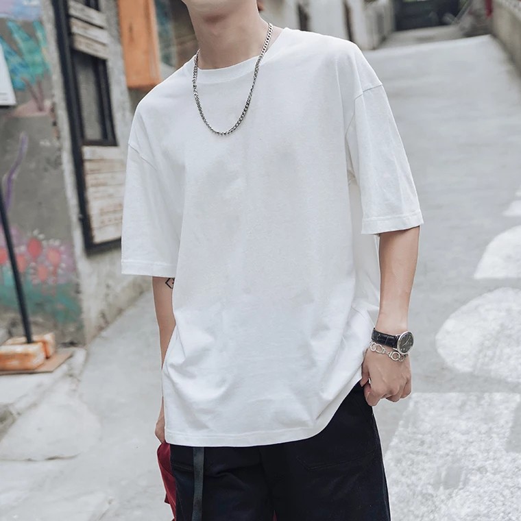 Áo Thun Tay Lỡ Trơn Unisex
