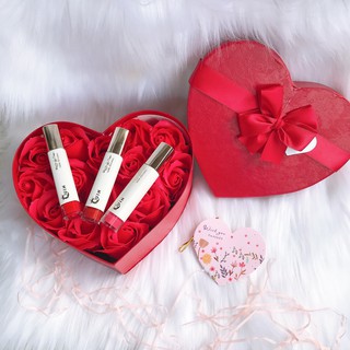 { Set quà tặng} combo quà tặng son kem siêu lì kèm gấu và hoa xinh