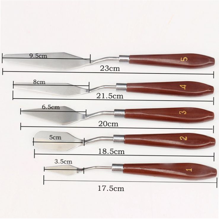 Bộ Bay pha màu/ bay trộn màu 5 cây - palette knife/palette knives