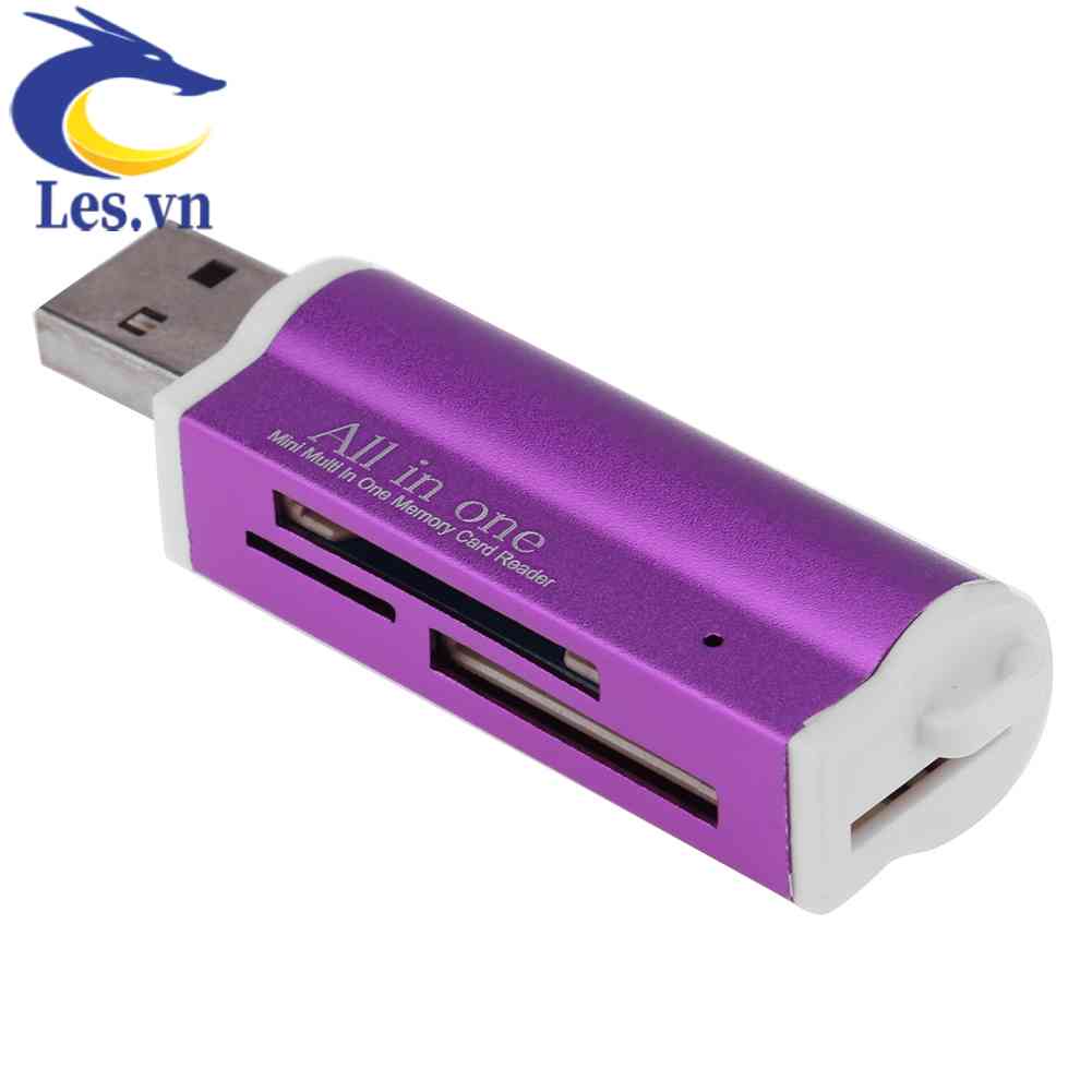 Đầu Đọc Thẻ Nhớ Đa Năng 4 Trong 1 Usb 2.0 Cho SDHC / Mini SDHC / SD / MMC / TF Card / MS