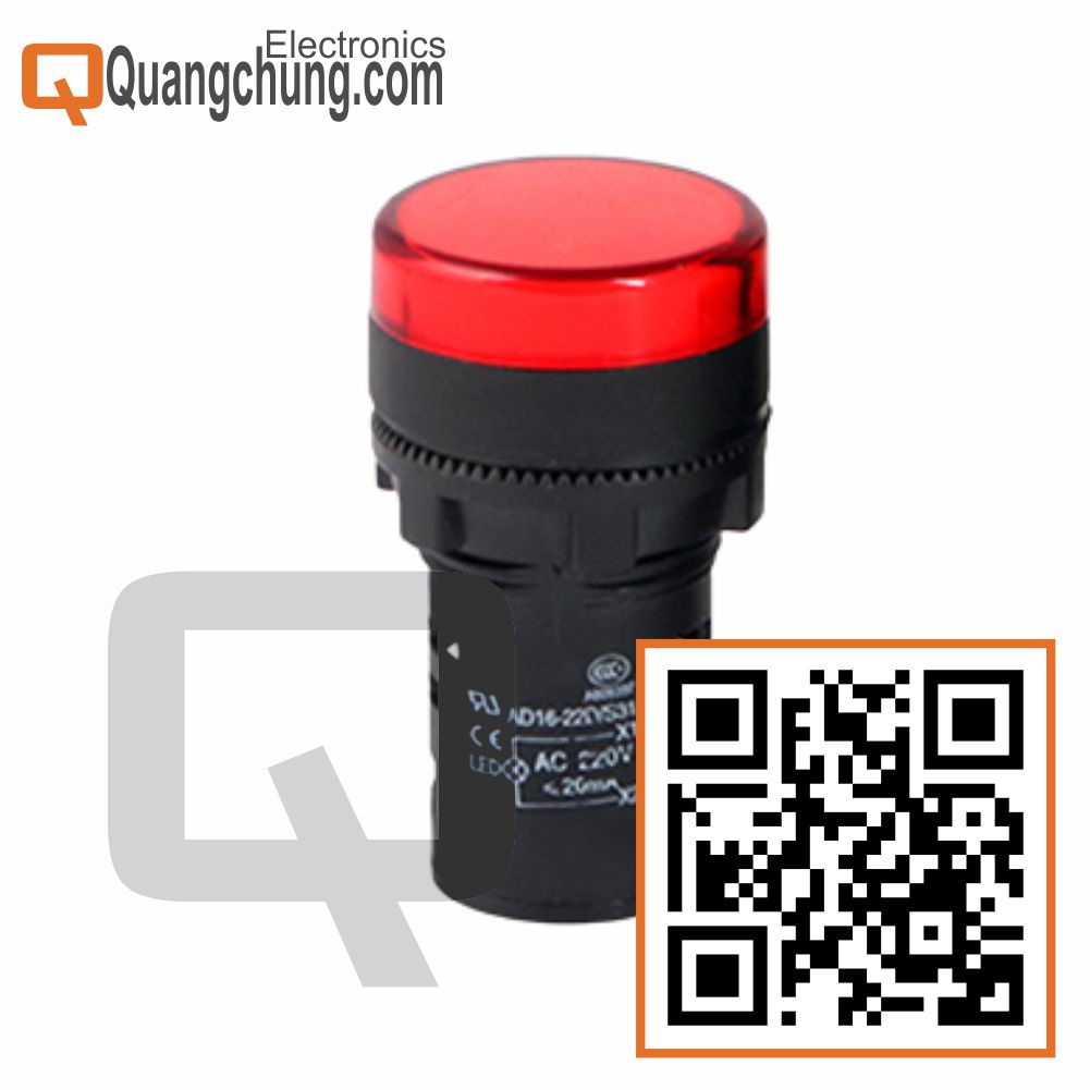 Đèn Báo Đỏ 22mm 220V AD16-22DS
