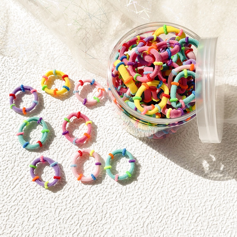 Dây Buộc Tóc Cao Su Co Giãn Tốt Màu Sắc Thời Trang Hàn Quốc Cho Nữ
