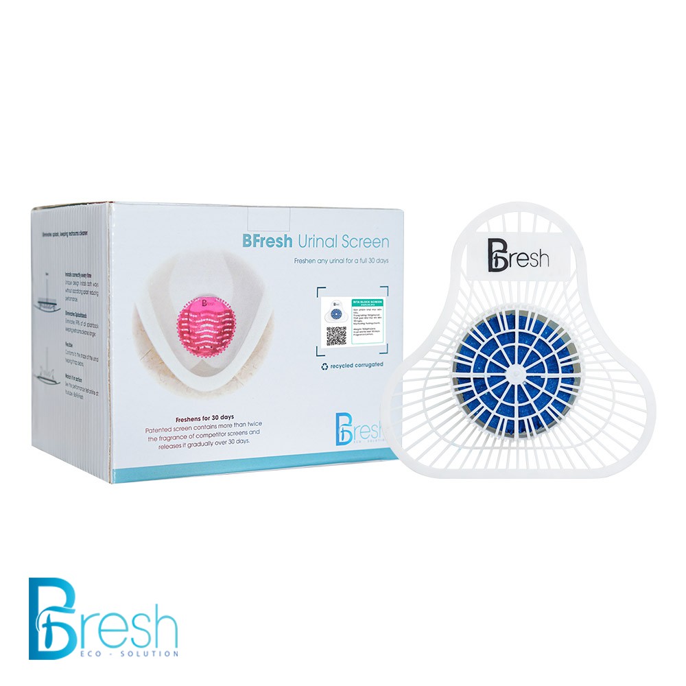 Bfresh - Tấm lót bồn tiểu nam có viên khử mùi Rita Block - Hương chanh
