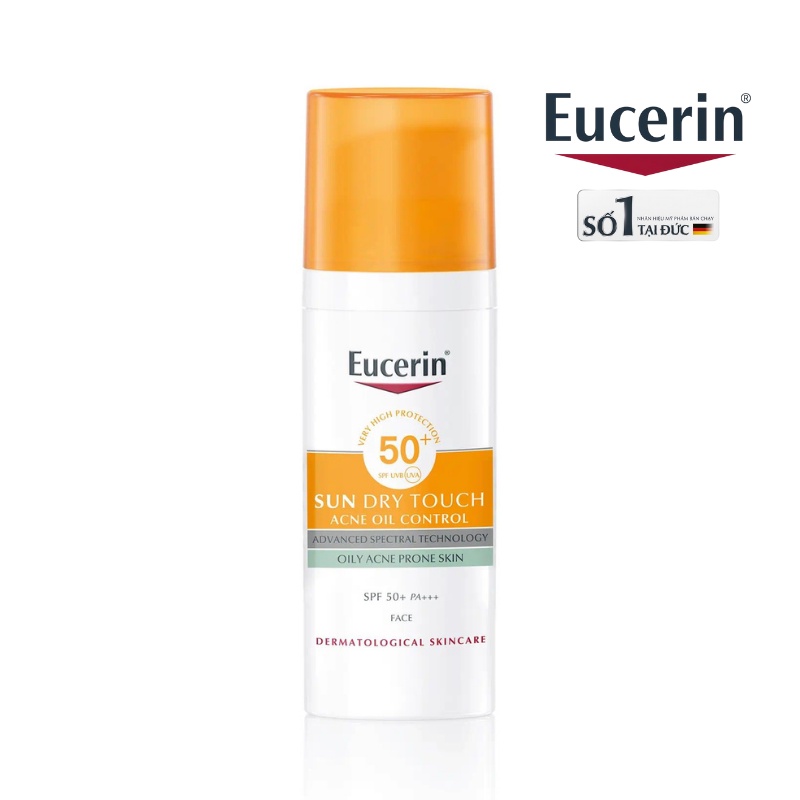 [KIỀM DẦU] EUCERIN KEM CHỐNG NẮNG KIỂM SOÁT NHỜN - SUN DRY TOUCH OIL CONTROL SPF 50+ 50ML