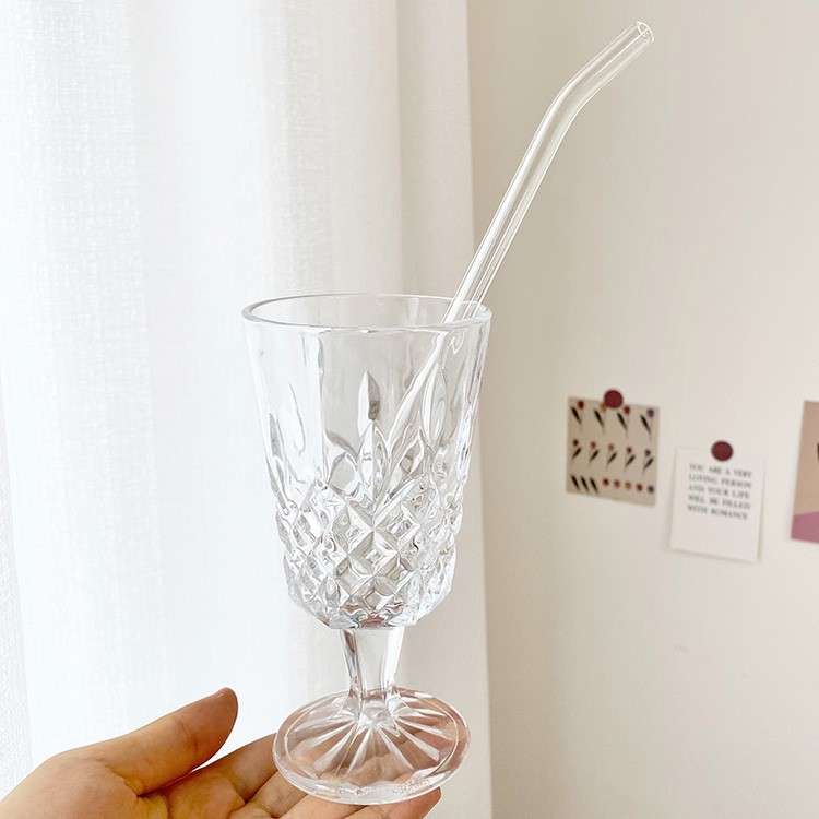 Ống hút thuỷ tinh trong suốt an toàn tiện dụng 8mmx18cm