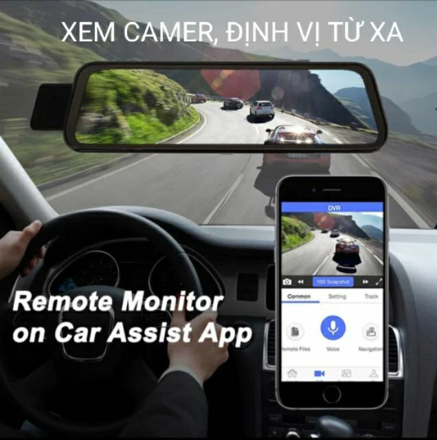 Camera hành trình Android Q18 kẹp gương 10 icnh | WebRaoVat - webraovat.net.vn