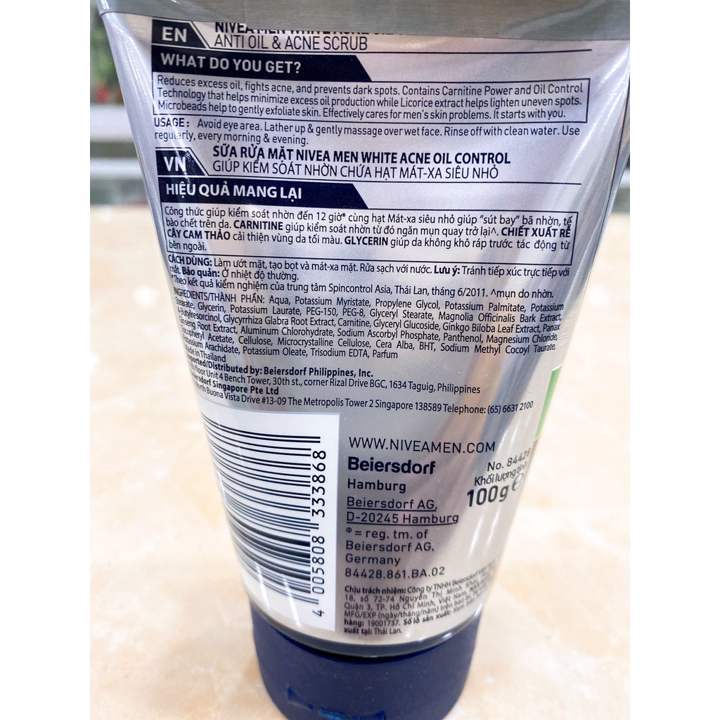 Sữa Rửa Mặt Nam NIVEA Chính Hãng Công Ty