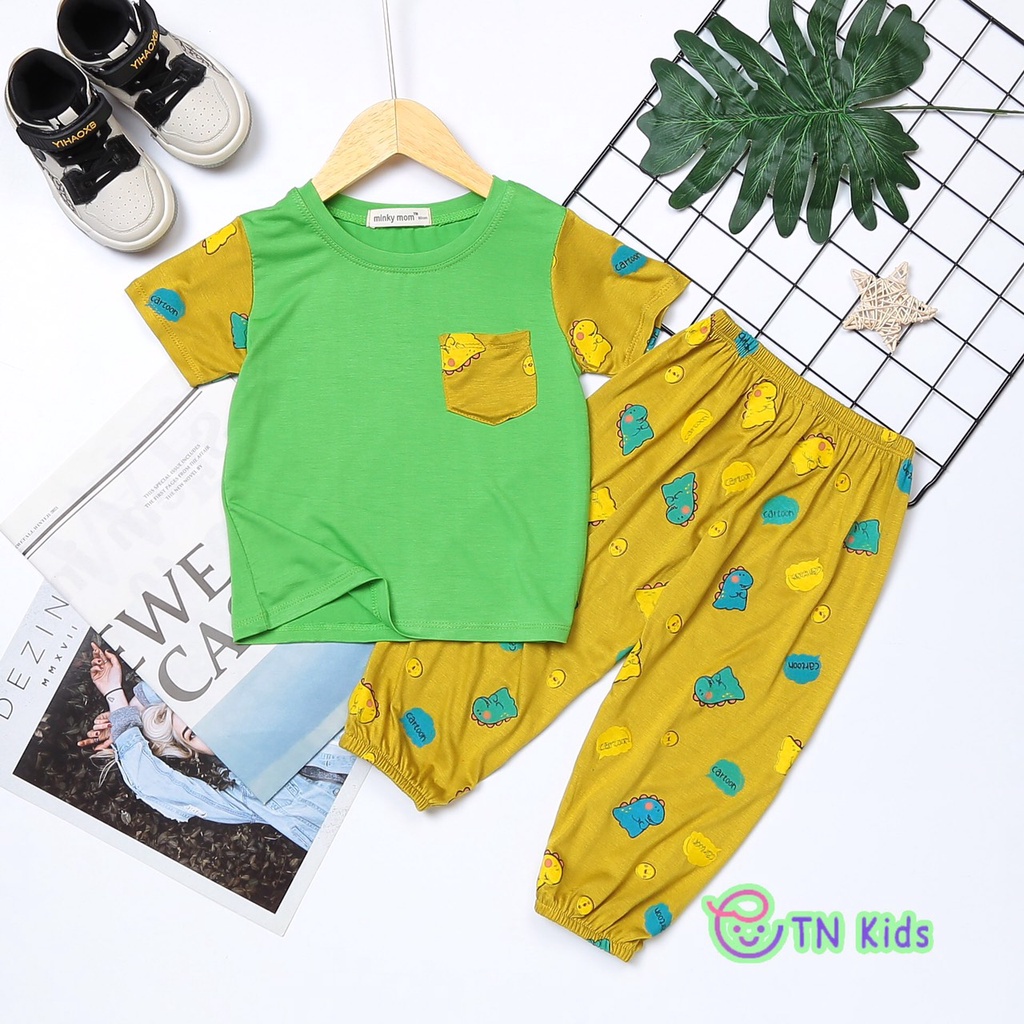 [Bé 7-19kg] Bộ tay ngắn quần dài thun lạnh tay dúng bèo cho bé gái từ 7-19kg HÀNG LOẠI 1