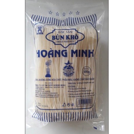 Bún Khô Gạo Trắng Hoàng Minh Gói 380G - Tiện Lợi và Tốt Cho Sức Khỏe