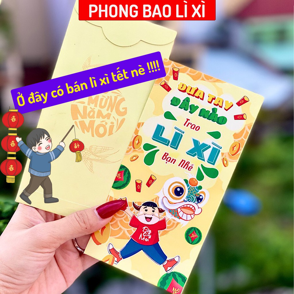 Bao lì xì tết 2021 giá rẻ, hồng bao mừng tuổi mới giấy C150