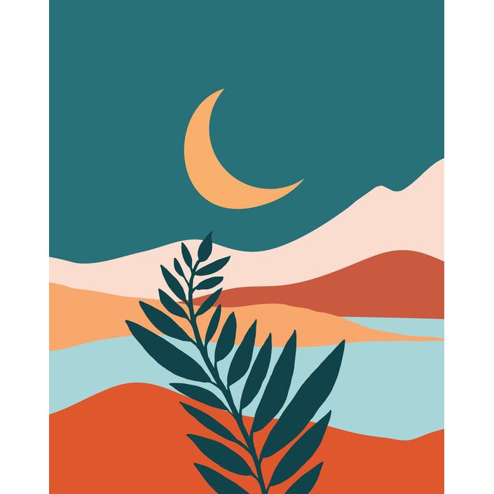 DROFE Tranh Sơn Dầu Hình Mặt Trời 30x40cm Diy