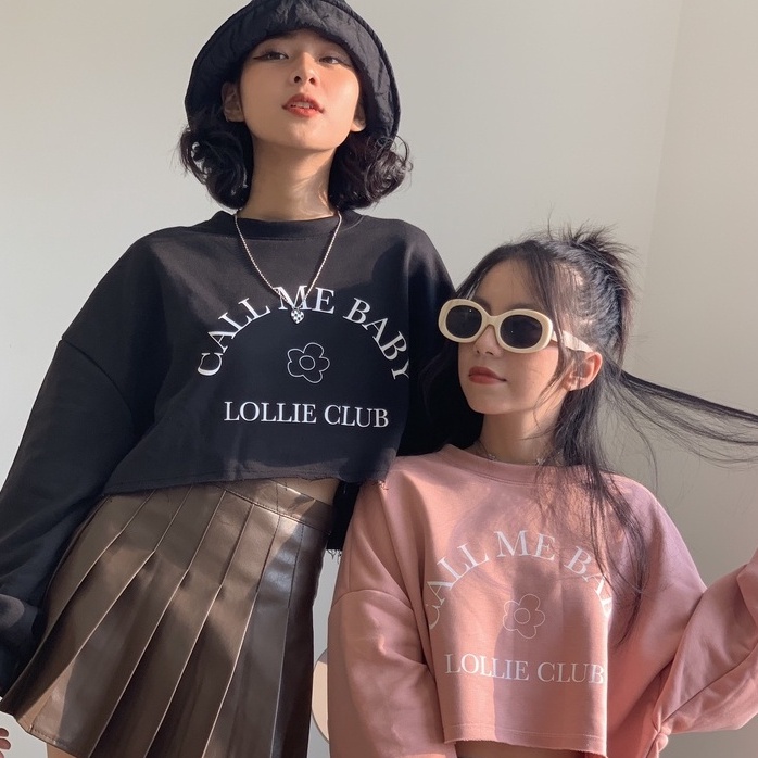 Croptop dài tay Call me baby LOLLIE STUDIO TKP148