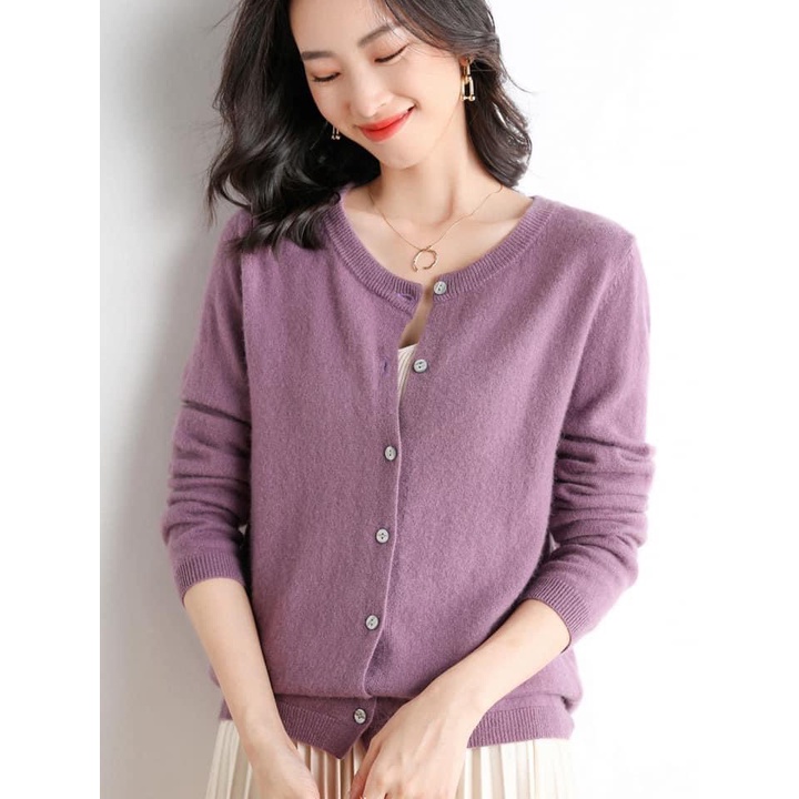 Áo len mỏng cài cúc Quảng Châu hàng cao cấp