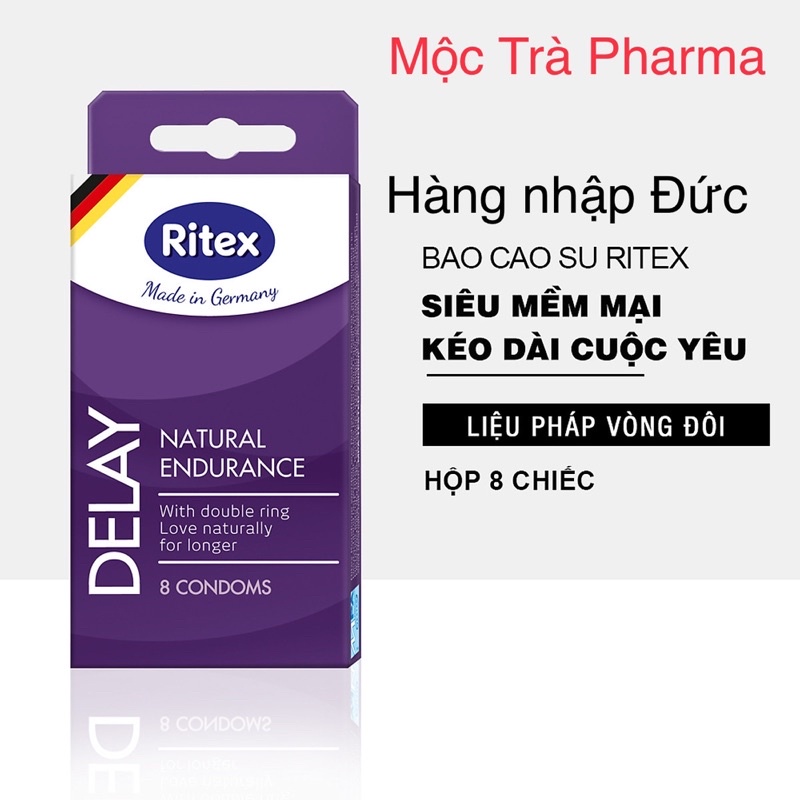 [Nhập Đức] Bao cao su Ritex Delay-Bao cao su kéo dài thời gian,cao su thiên nhiên an toàn,chất lượng cao