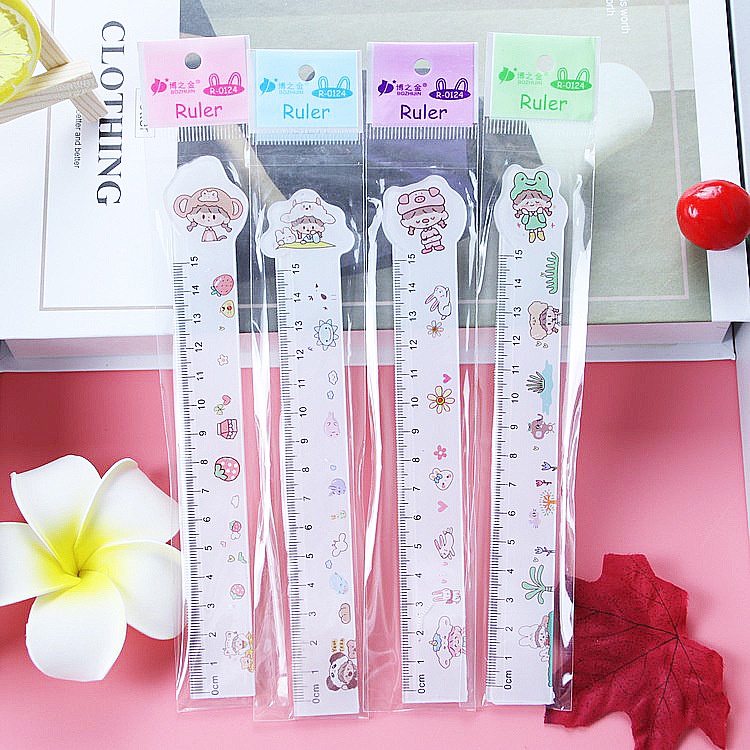 Thước Nhựa Trong Suốt Hình Phi Hành Gia Hoạt Hình 15cm Tiện Dụng Cho Học Sinh