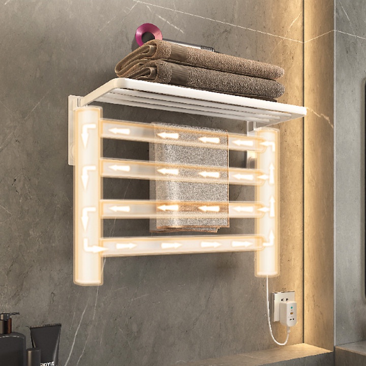 Giá treo khăn làm khô sưởi điện Radiator Shelf Germany (Black)