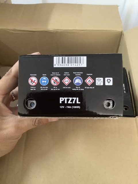 Bình Ắc Quy Khô ĐỒNG NAI PTZ7L  - Dành cho DYLAN 150, SH125 Italia, Vespa Lx125, Old LEAD 125, PIAGGIOLIBETTY,