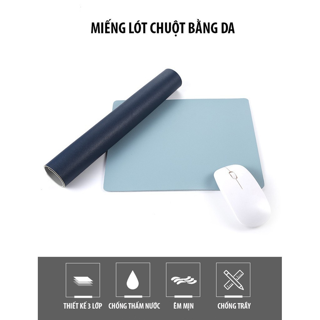 Miếng Lót Chuột Bằng Da Chống Nước Nhiều Màu