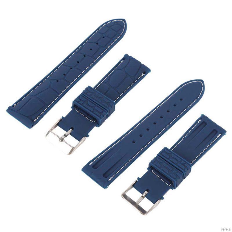 Dây đeo đồng hồ bằng silicone họa tiết đốt tre