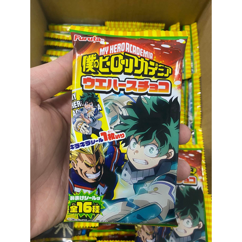Có sẵn Bọc Pack thẻ nhân phẩm My hero Academia - MHA - wafer - Từ Nhật Bản - HSD 12/2022