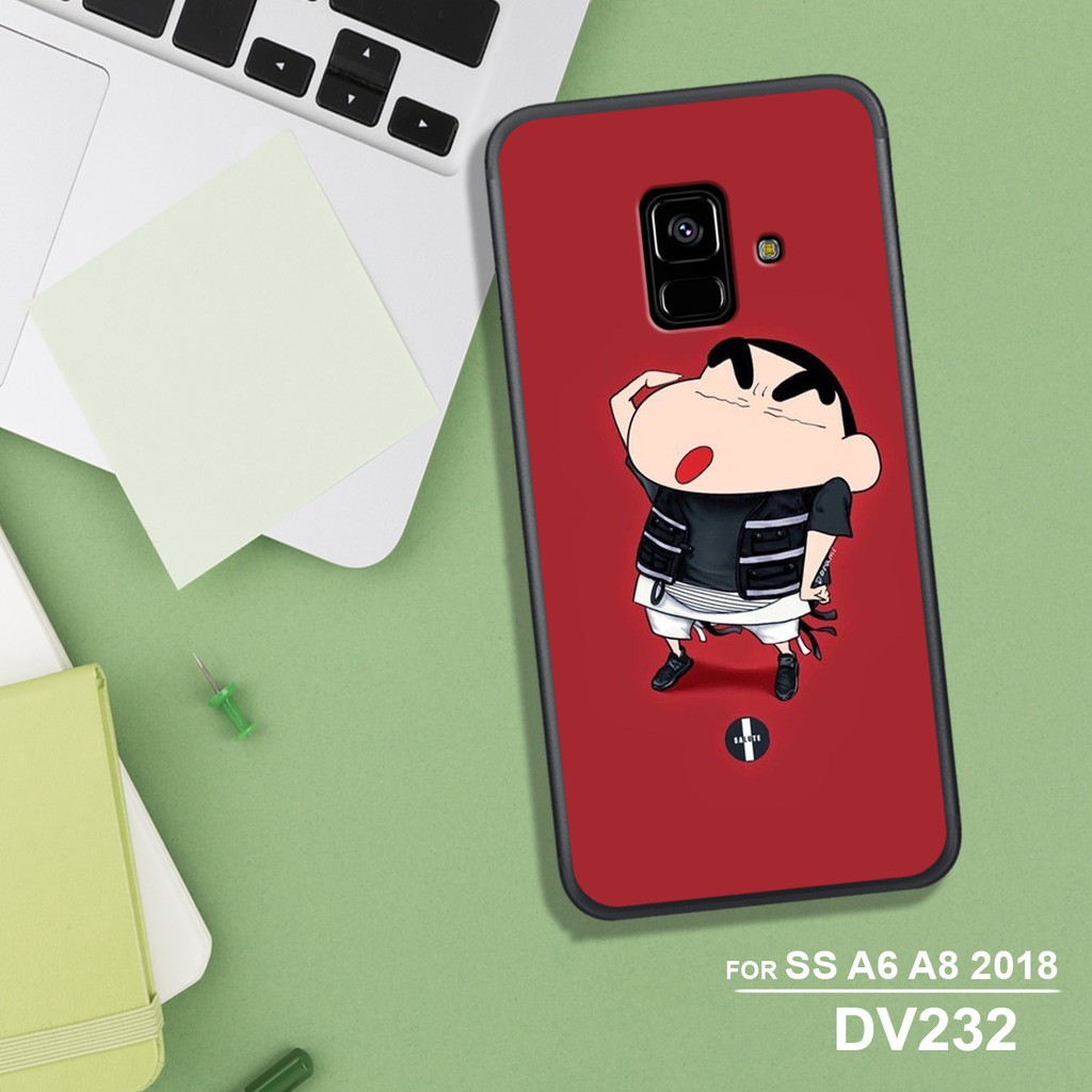 ỐP LƯNG SAMSUNG A6 2018 - SAMSUNG A8 2018 IN HÌNH SHIN NGẦU