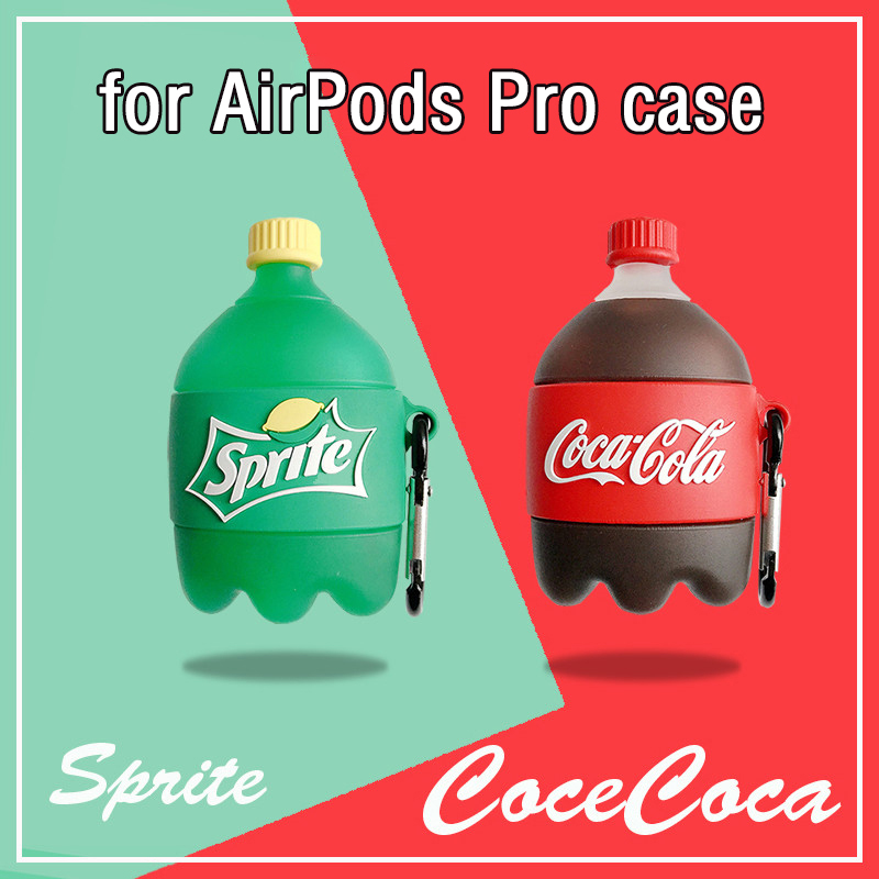 Vỏ Đựng Bảo Vệ Hộp Sạc Tai Nghe Airpods 1 / 2 Hình Lon Coca Cola Sprite 3d 【Có móc khóa】