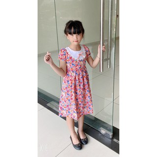Đầm bé gái chất cotton mát lạnh - thiết kế dễ thương