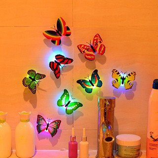 [hatno]( hàng sẵn )Sticker dán tường bướm phát sáng 3D[dochoi]