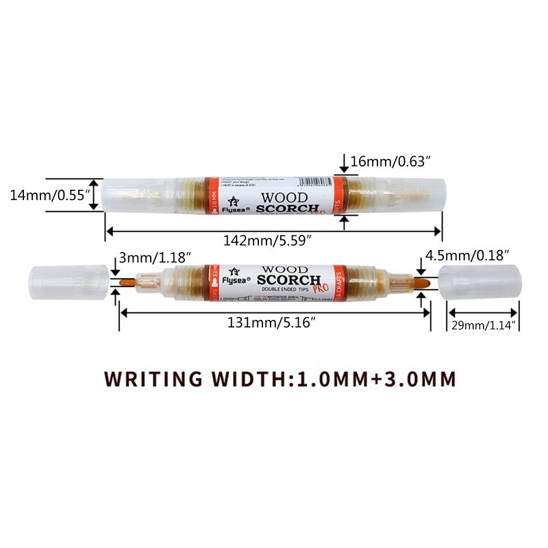 Bút Đánh Dấu Gỗ Hai Đầu Chuyên Dụng Cho Vẽ Tranh